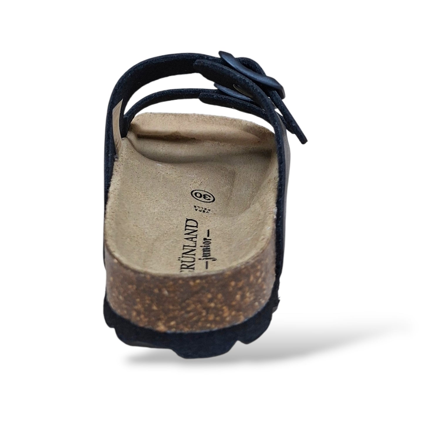 Ciabatta Bio Sughero Bambini e Ragazzi Grunland Junior Luce Nero – Sottopiede Sughero EVA