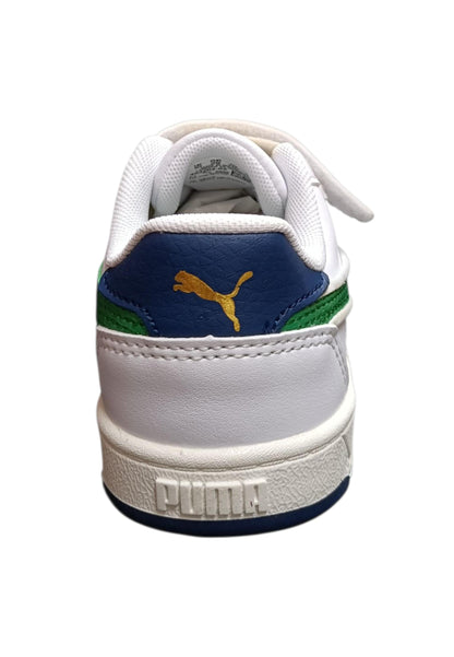Puma Caven Sneakers Bambino Ragazzo Bianco Verdone - Scarpe Ginnastica Velcro