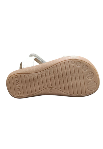 Sandalo bambina Gioseppo Hiram bianco pelle velcro comfort elegance