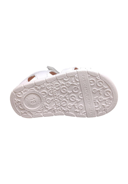 Scarpe sandalo tallonato bambina pablosky olimpo  bianco velcro