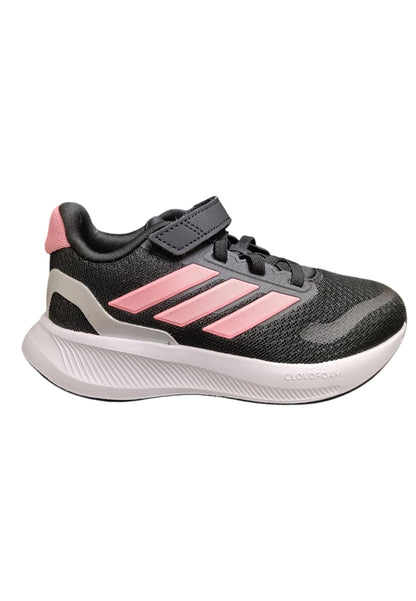 Scarpe sneakers Bambine e ragazze adidas RUNFALCON  nero-bianco laccio elastico e velcro
