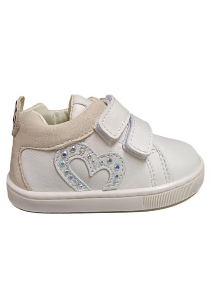Scarpe sneakers Bambine balducci cita beige velcro