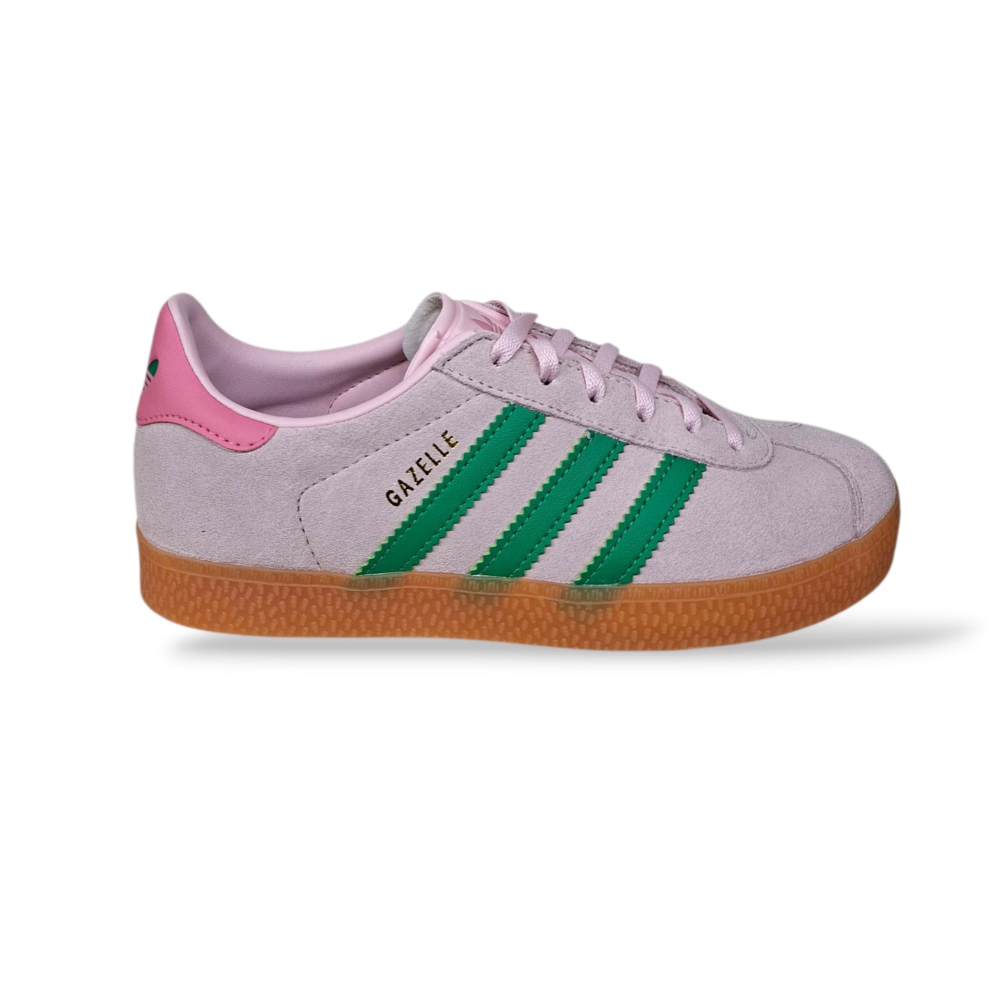 Sneakers bambina Adidas Gazelle C JP7133 - JP7128 rosa verde beige - Icona intramontabile con stile autentico e laccio