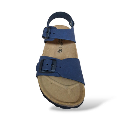 Sandalo Bio Sughero Bambini e Ragazzi Grunland Junior Luce Blu – Fibia Sottopiede Sughero EVA Unisex