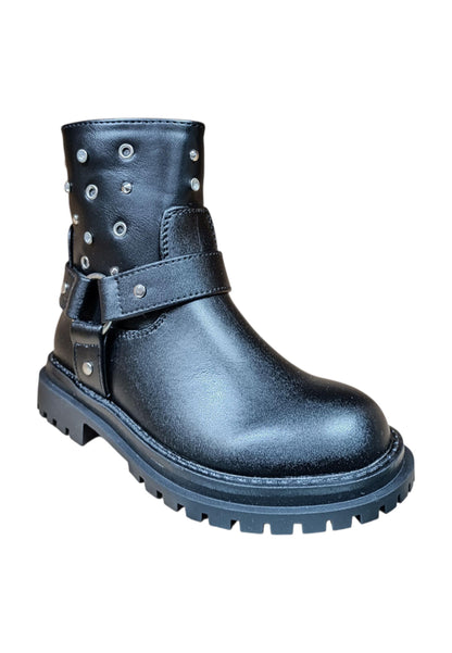 Stivaletti bambina Gioseppo Akeley nero pelle - Stile classico con zip laterale