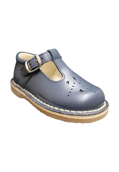 Scarpe occhi di bue-semiaperto Bambini panyno B2805  blue fibia