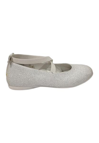 Ballerina bambina Platis P2080 bianco multicolore glitter elastico elegance style