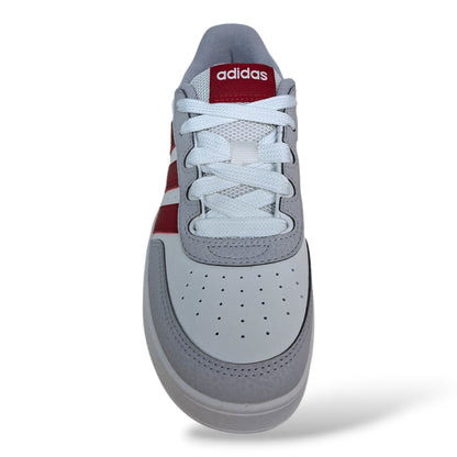 scarpe-sportive-vivaci-ragazzi-adidas-breakbase-bianco-grigio-rosso-pelle-lacci-back-to-school-scarpetteria-gica-trani
