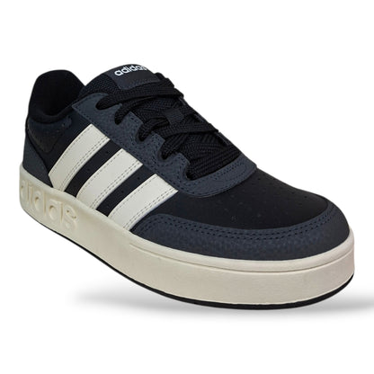 scarpe-pelle-tennis-ragazzi-adidas-breakbase-nero-grigio-bianco-lacci-scuola-media-scarpetteria-gica-trani
