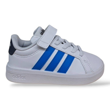 adidas-grand-court-jp9367-sneakers-bambini-bianco-celeste-grigio-pelle-laccio-elastico-velcro-taglie-28-35-scarpetteria-gica-trani
