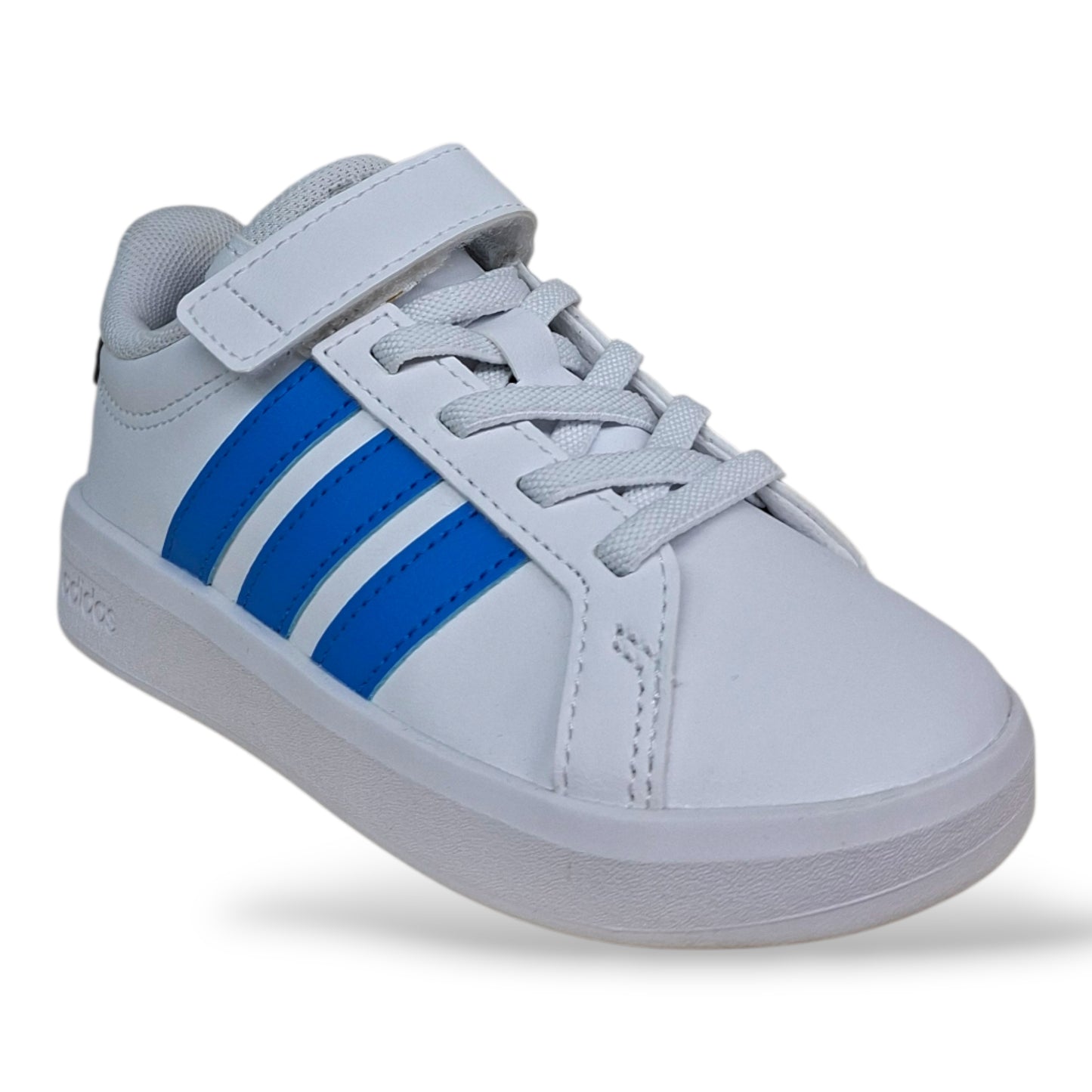 scarpe-pelle-bambini-adidas-grand-court-bianco-celeste-grigio-laccio-elastico-strappo-scuola-primaria-scarpetteria-gica-trani
