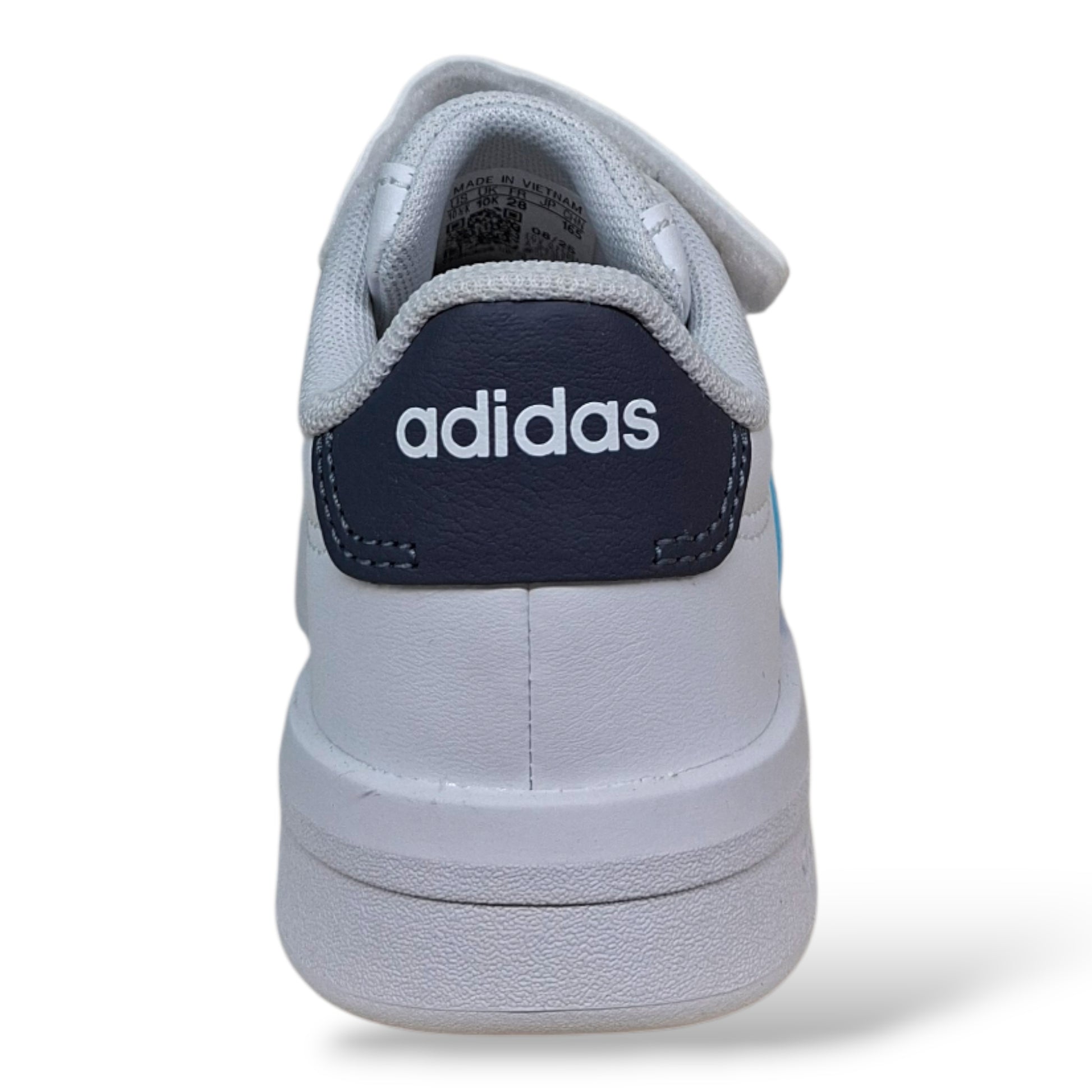 adidas-grand-court-sneakers-bambino-bianco-celeste-grigio-pelle-velcro-suola-gomma-comfort-scarpetteria-gica-trani
