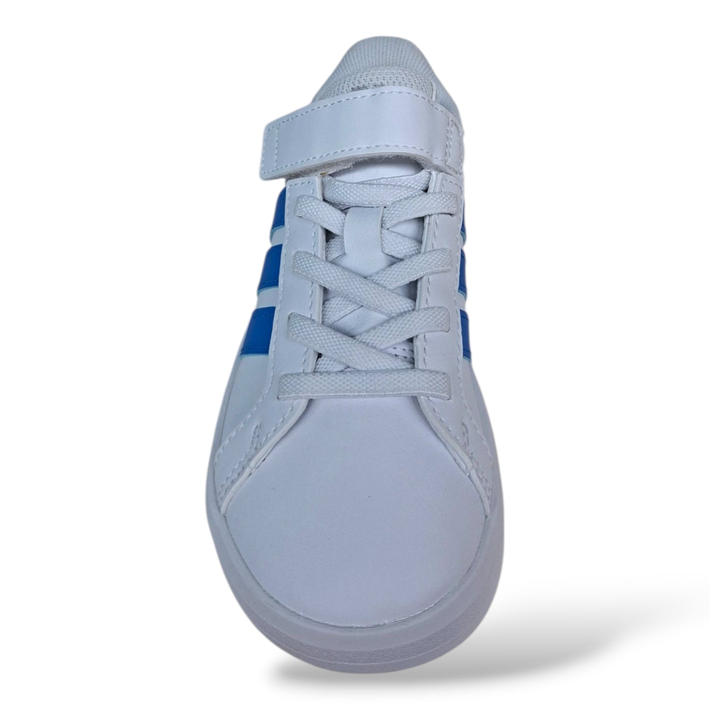 scarpe-tricolore-unisex-bambini-adidas-grand-court-bianco-celeste-grigio-pelle-velcro-back-to-school-scarpetteria-gica-trani
