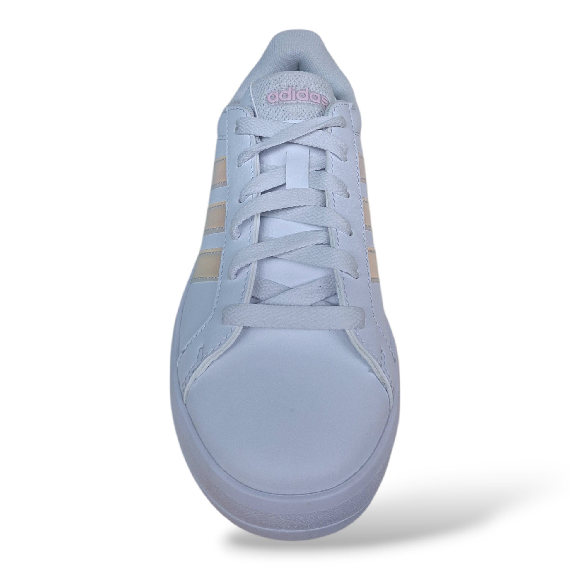 scarpe-eleganti-femminili-ragazze-adidas-grand-court-bianco-cangiante-pelle-lacci-back-to-school-scarpetteria-gica-trani
