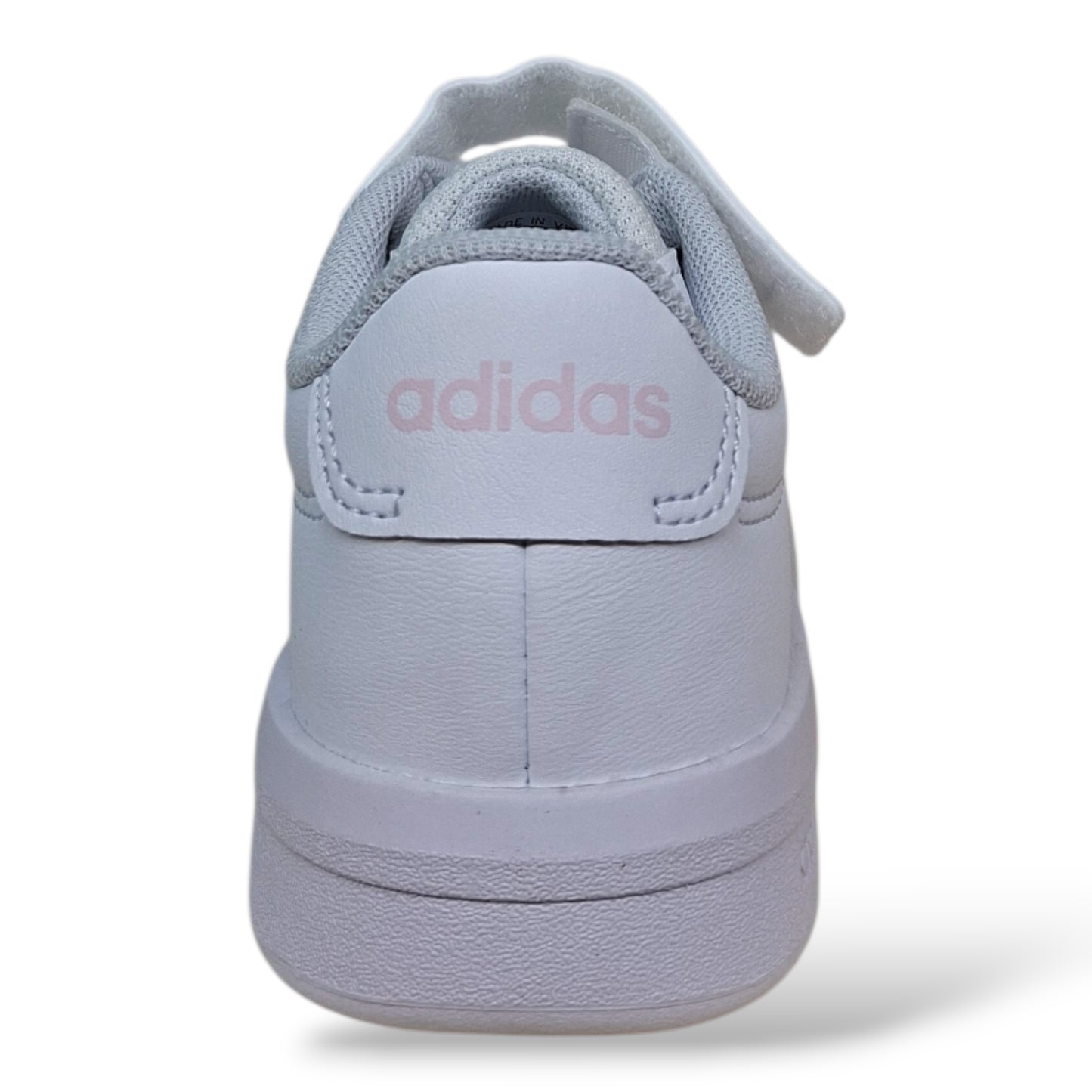 adidas-grand-court-sneakers-bambina-bianco-cangiante-perlato-pelle-velcro-suola-gomma-scarpetteria-gica-trani
