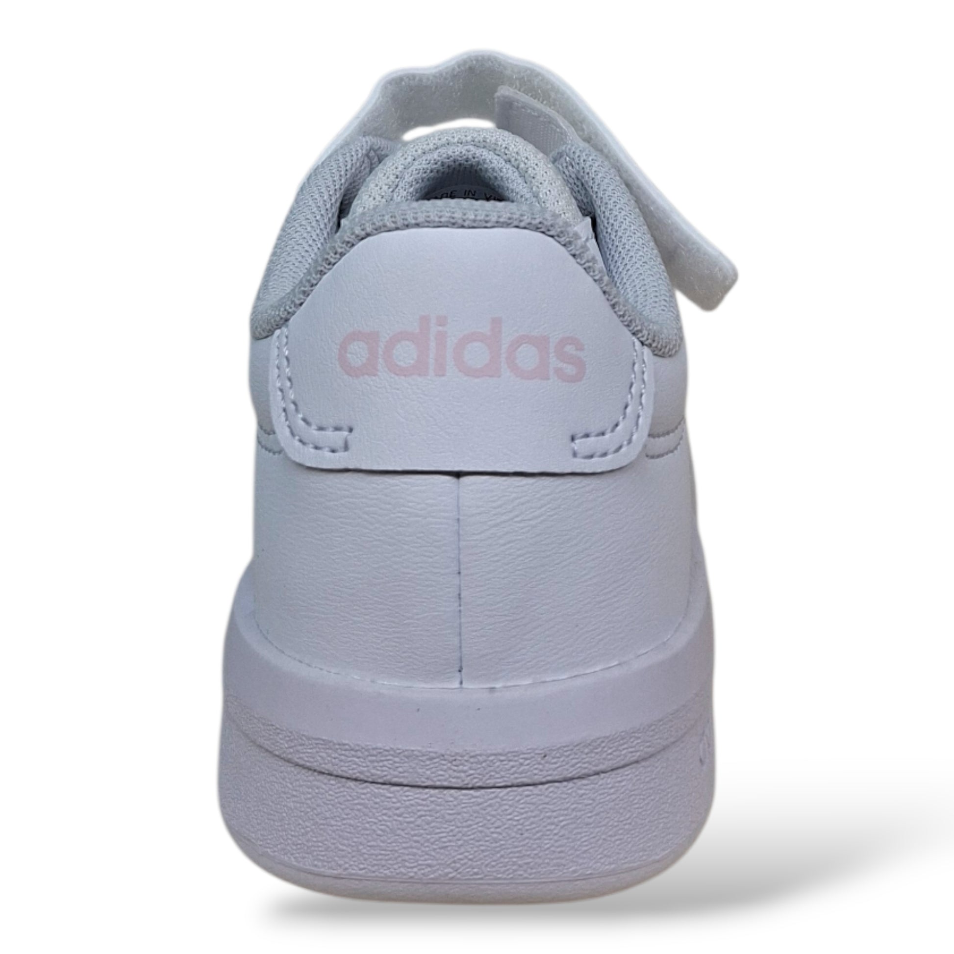 adidas-grand-court-sneakers-bambina-bianco-cangiante-perlato-pelle-velcro-suola-gomma-scarpetteria-gica-trani
