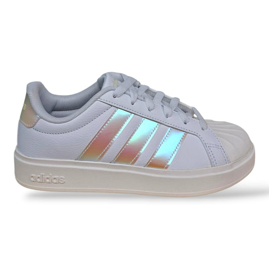 adidas-streettalk-jq1805-sneakers-ragazze-bianco-cangiante-iridescente-pelle-lacci-taglie-36-40-scarpetteria-gica-trani
