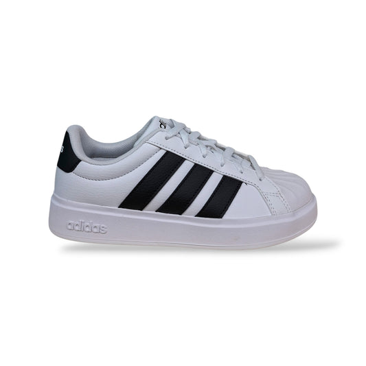 adidas-streettalk-jq6146-sneakers-ragazzi-bianco-nero-pelle-lacci-urban-street-taglie-36-40-scarpetteria-gica-tran