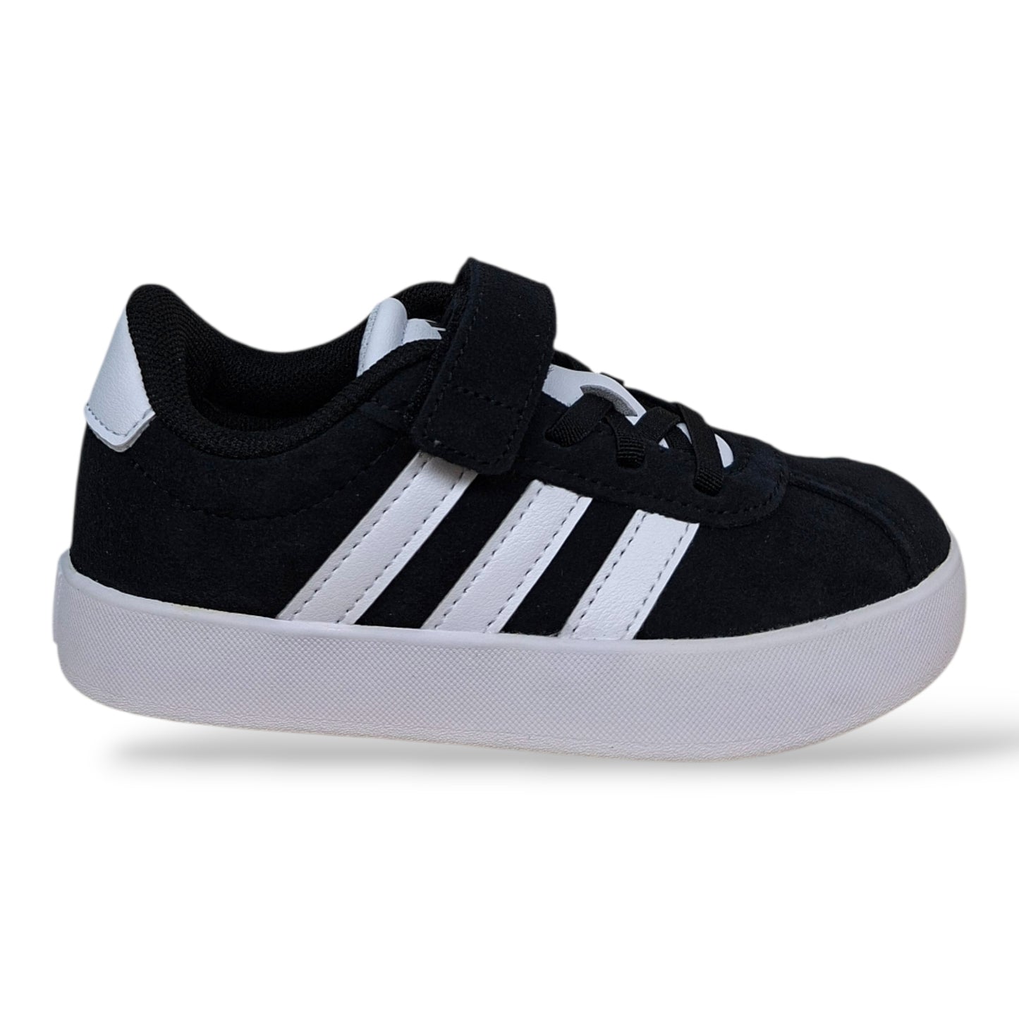 adidas-vl-court-id9148-sneakers-bambini-nero-bianco-pelle-suede-laccio-elastico-velcro-taglie-28-35-scarpetteria-gica-trani
