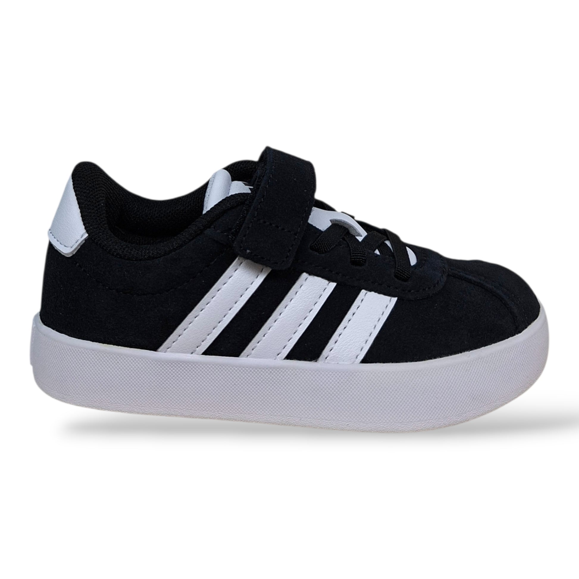 adidas-vl-court-id9148-sneakers-bambini-nero-bianco-pelle-suede-laccio-elastico-velcro-taglie-28-35-scarpetteria-gica-trani
