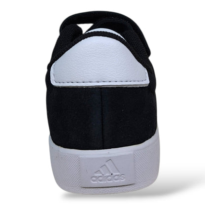 adidas-vl-court-sneakers-bambino-nero-bianco-pelle-suede-velcro-suola-gomma-antiscivolo-scarpetteria-gica-trani
