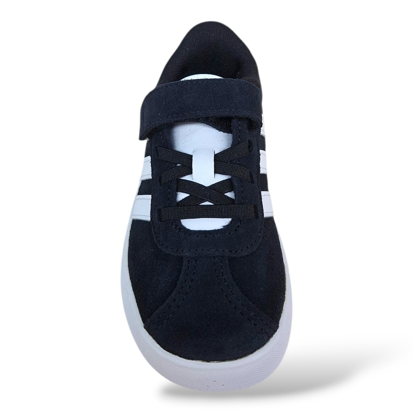 scarpe-eleganti-sportive-bambini-adidas-vl-court-nero-bianco-pelle-suede-velcro-back-to-school-scarpetteria-gica-trani
