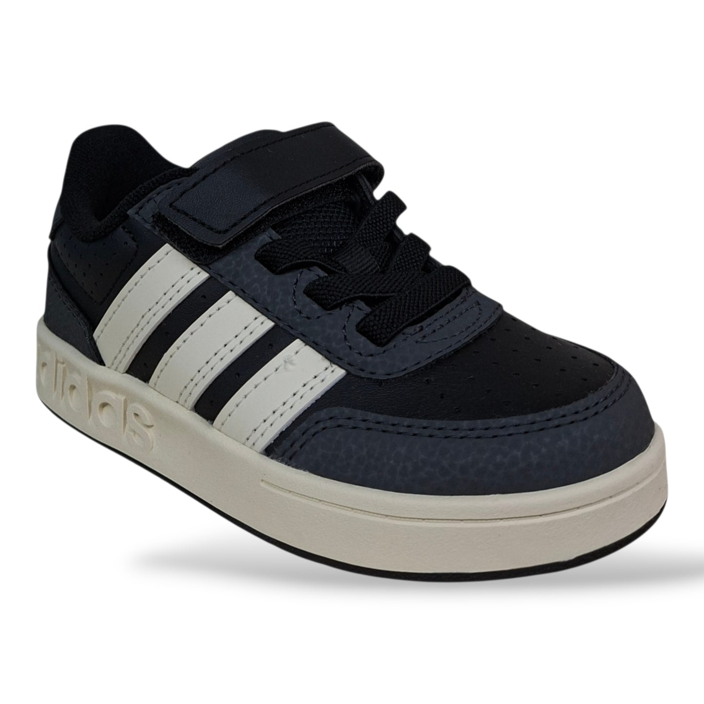 scarpe-pelle-bambini-adidas-breakbase-nero-grigio-laccio-elastico-strappo-scuola-primaria-scarpetteria-gica-trani

