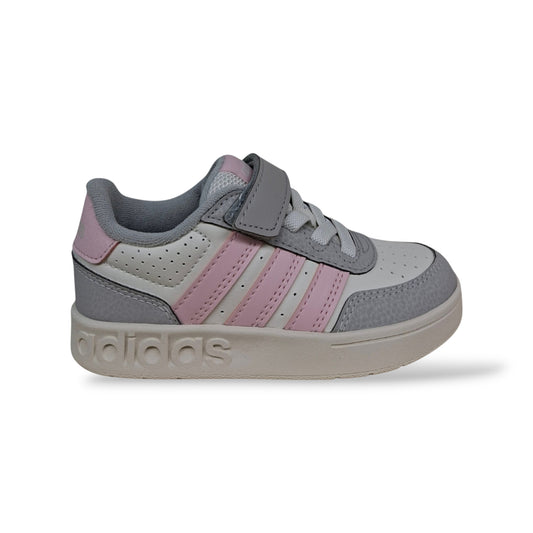 adidas-breakbase-kj9593-sneakers-bambine-bianco-grigio-rosa-laccio-elastico-velcro-pelle-taglie-28-35-scarpetteria-gica-trani