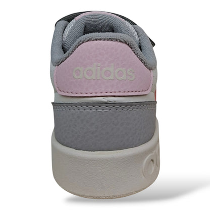 adidas-breakbase-sneakers-bambina-bianco-grigio-rosa-laccio-elastico-velcro-suola-antiscivolo-scarpetteria-gica-trani
