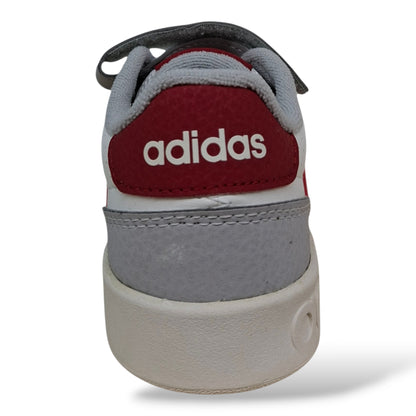 adidas-breakbase-sneakers-bambino-bianco-grigio-rosso-laccio-elastico-velcro-suola-antiscivolo-scarpetteria-gica-trani
