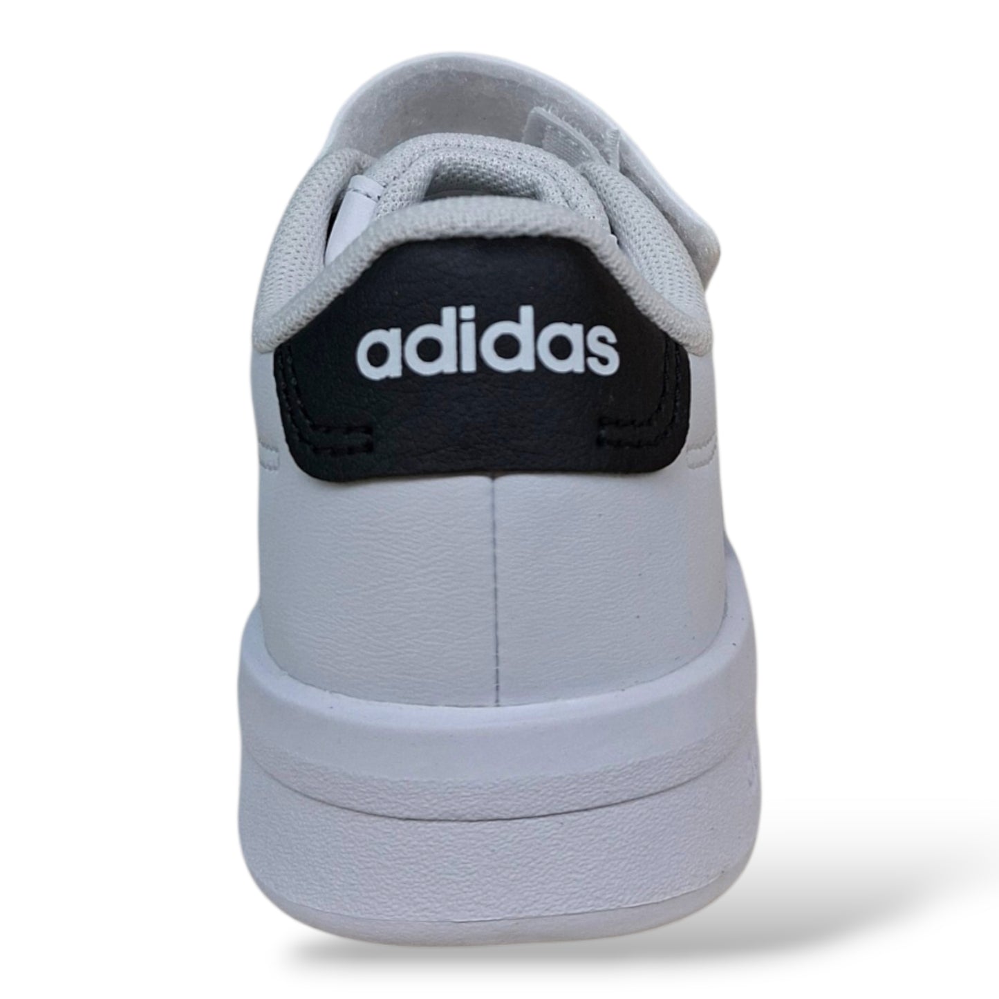 adidas-grand-court-sneakers-bambino-bianco-nero-laccio-elastico-velcro-suola-antiscivolo-scarpetteria-gica-trani
