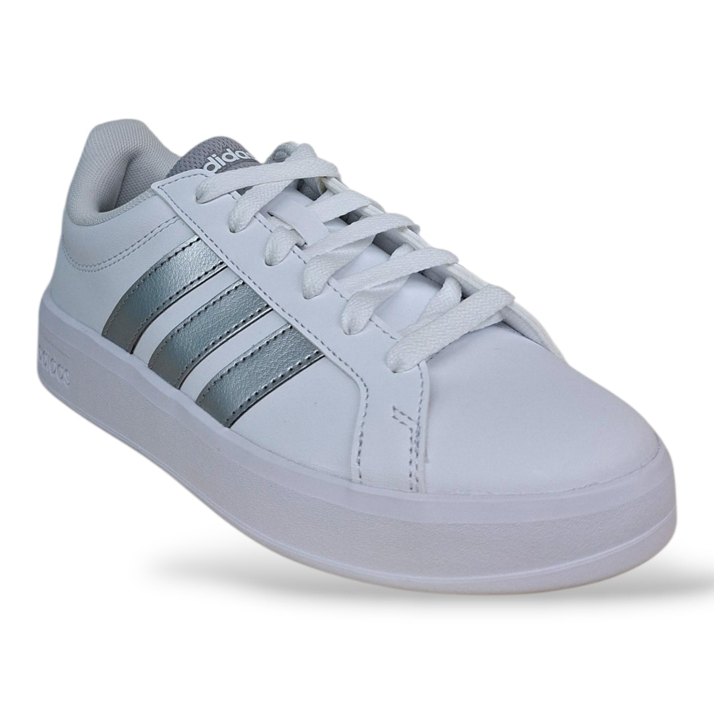 scarpe-pelle-ragazze-adidas-grand-court-bianco-cangiante-madreperla-lacci-scuola-media-scarpetteria-gica-trani
