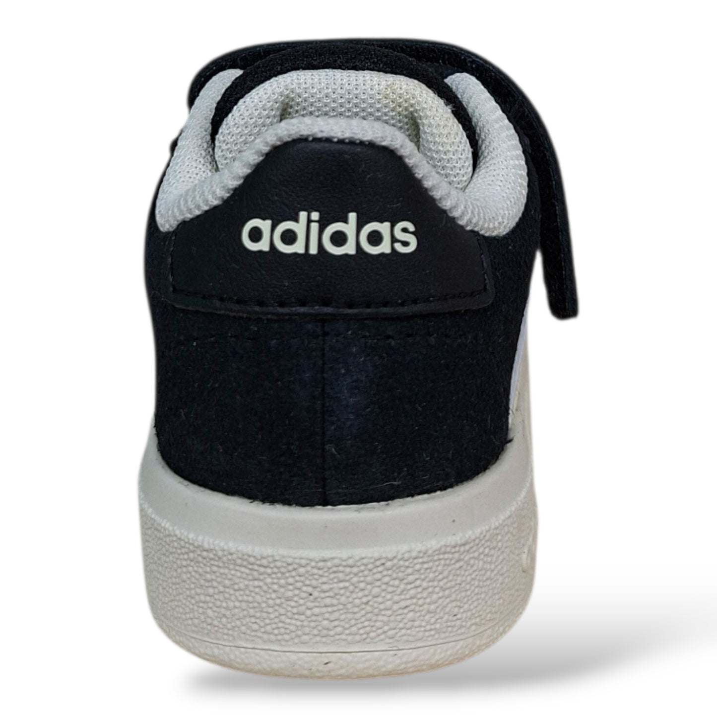 scarpe-suede-bambini-piccoli-adidas-grand-court-nero-bianco-laccio-elastico-strappo-scuola-materna-scarpetteria-gica-trani
