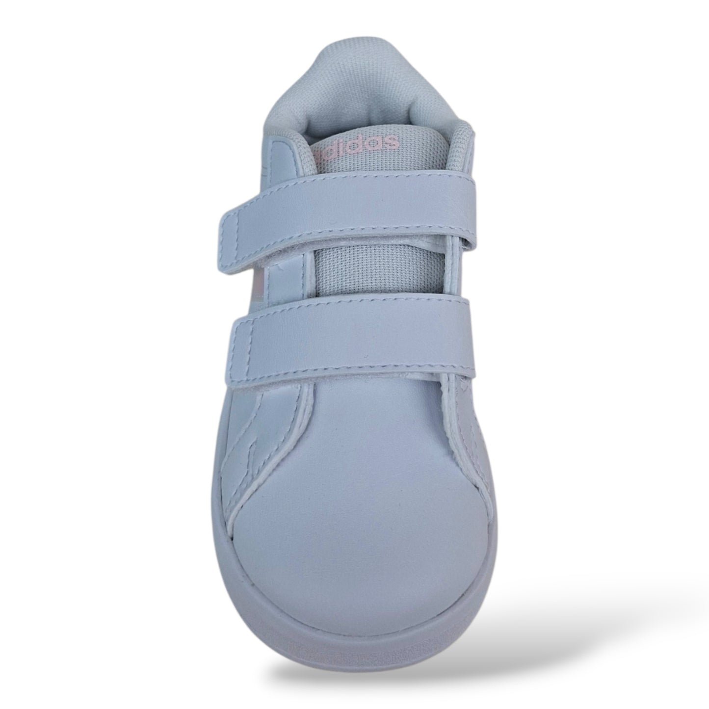 scarpe-bambina-primi-passi-adidas-grand-court-bianco-cangiante-velcro-pelle-suola-antiscivolo-scarpetteria-gica-trani
