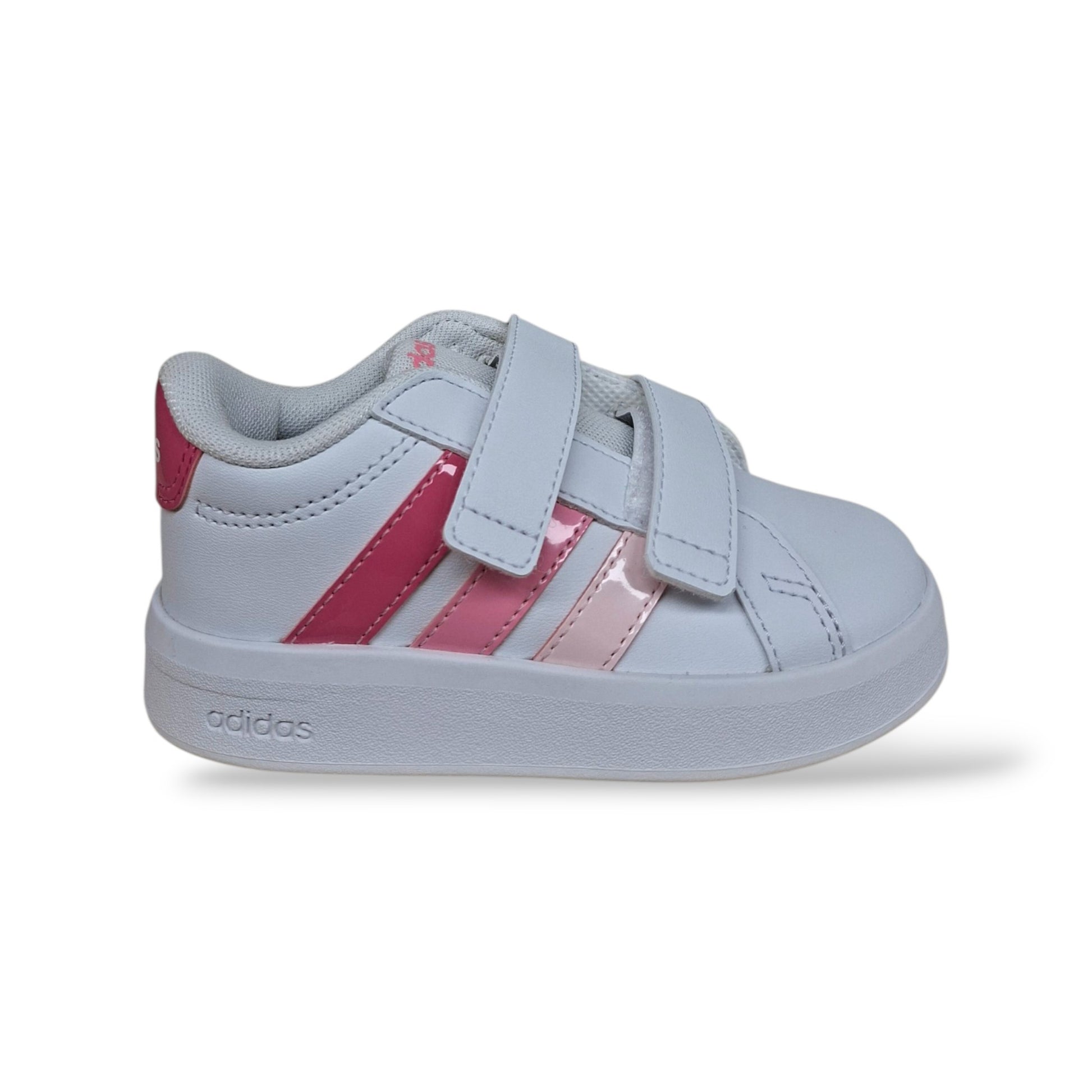 adidas-grand-court-kj4372-sneakers-bambina-bianco-rosa-pelle-velcro-taglie-20-27-back-to-school-scarpetteria-gica-trani
