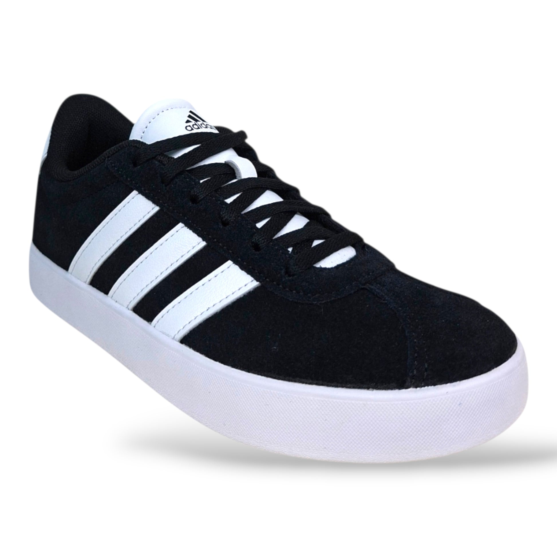 scarpe-suede-ragazzi-adidas-vl-court-nero-bianco-lacci-scuola-media-scarpetteria-gica-trani
