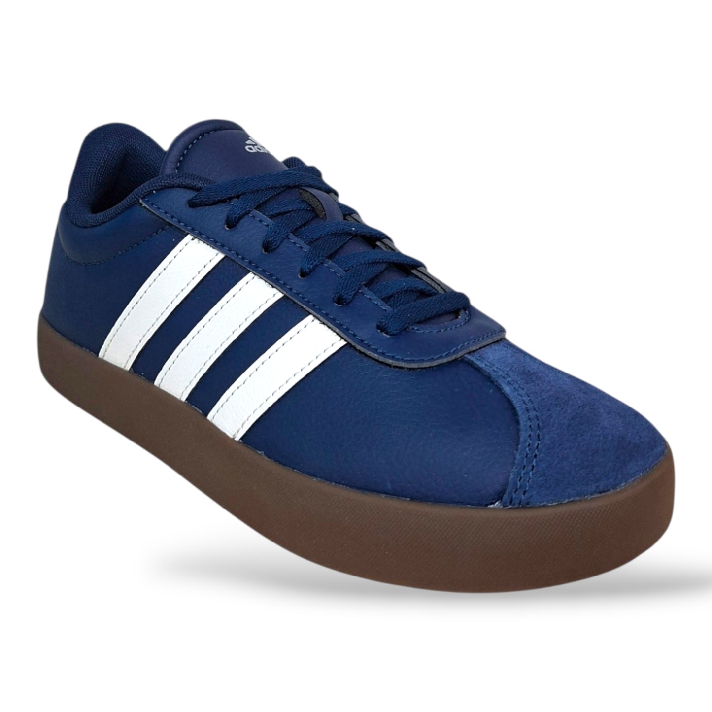 scarpe-sportive-ragazzi-adidas-vl-court-blue-marrone-lacci-tradizionali-scuola-media-scarpetteria-gica-trani
