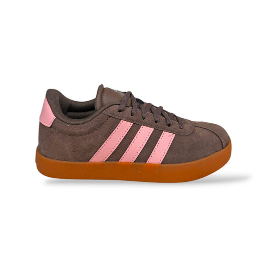 adidas-vl-court-kk4547-sneakers-ragazze-marrone-rosa-suede-lacci-pelle-taglie-36-40-scarpetteria-gica-trani
