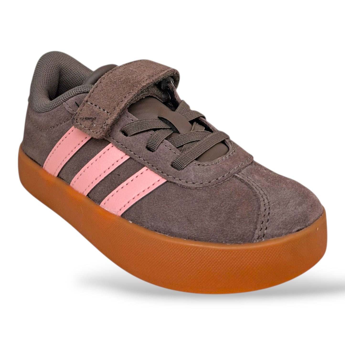 scarpe-suede-bambina-adidas-vl-court-marrone-rosa-velcro-strappo-scuola-primaria-scarpetteria-gica-trani
