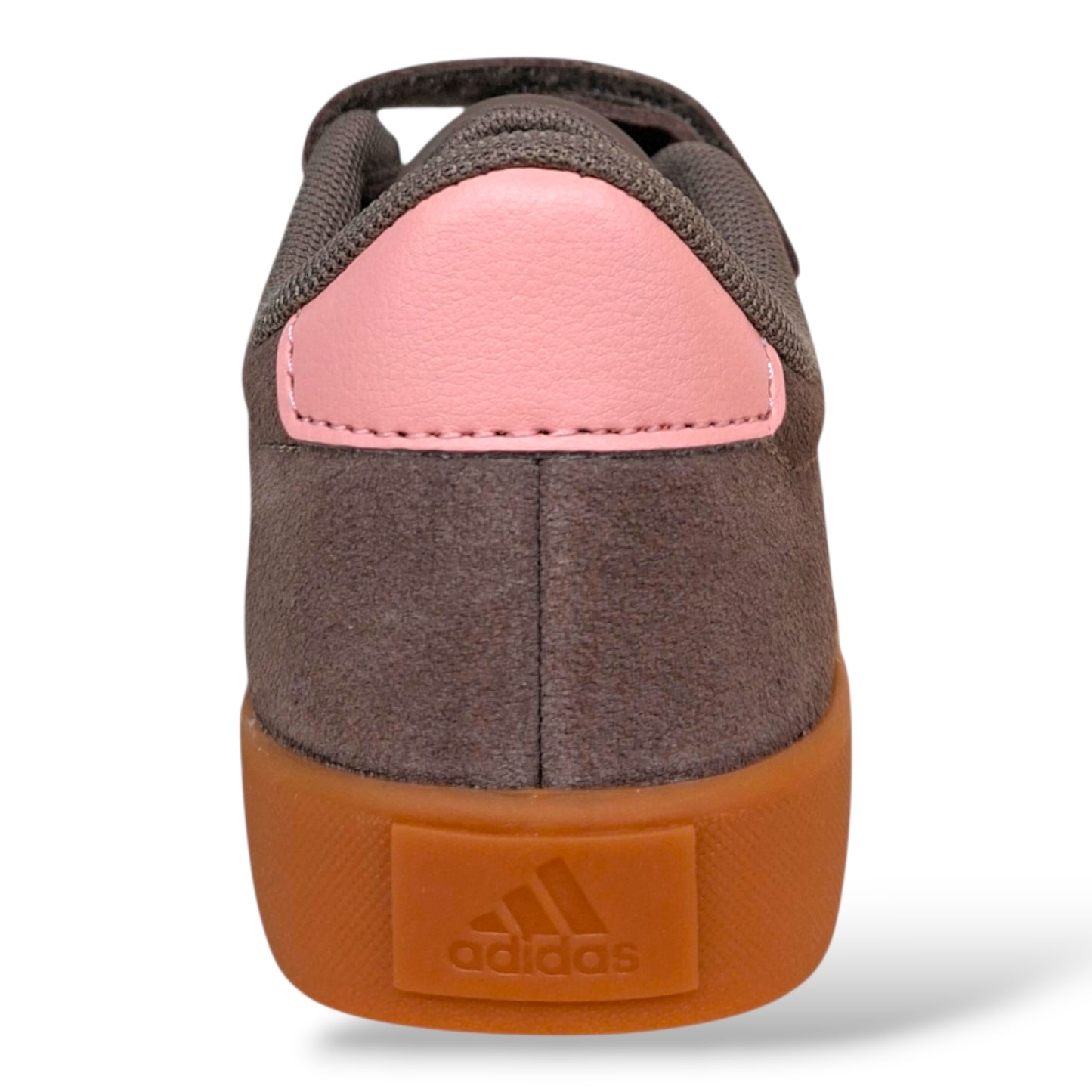adidas-vl-court-sneakers-bambine-marrone-rosa-laccio-elastico-velcro-suola-antiscivolo-scarpetteria-gica-trani
