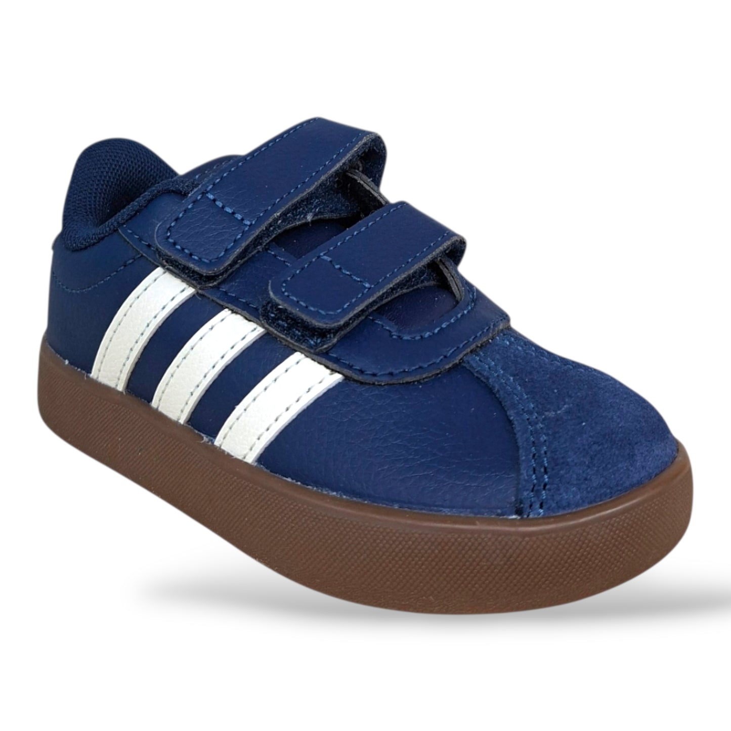 scarpe-suede-bambino-piccolo-adidas-vl-court-blu-marrone-velcro-scuola-materna-scarpetteria-gica-trani
