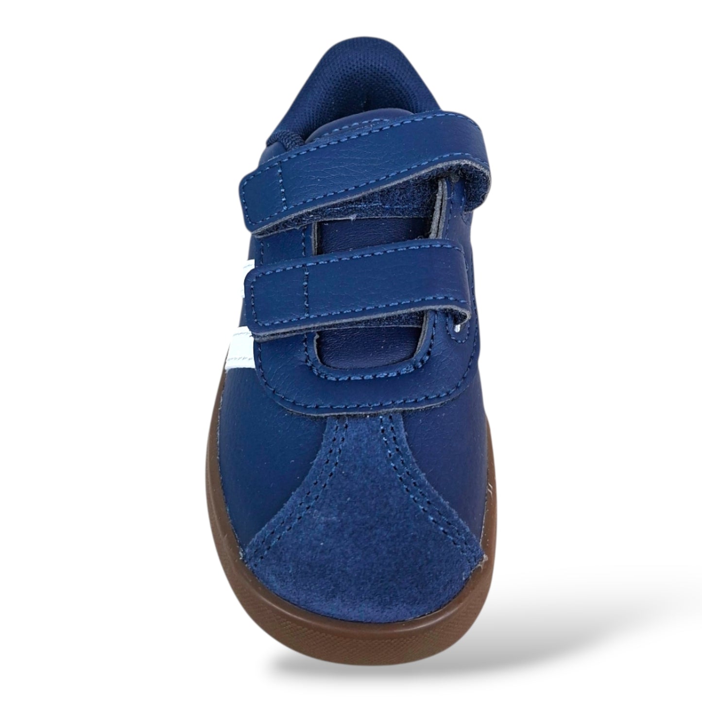 scarpe-autunnali-bambini-piccoli-adidas-vl-court-blu-marrone-suede-velcro-scarpetteria-gica-trani
