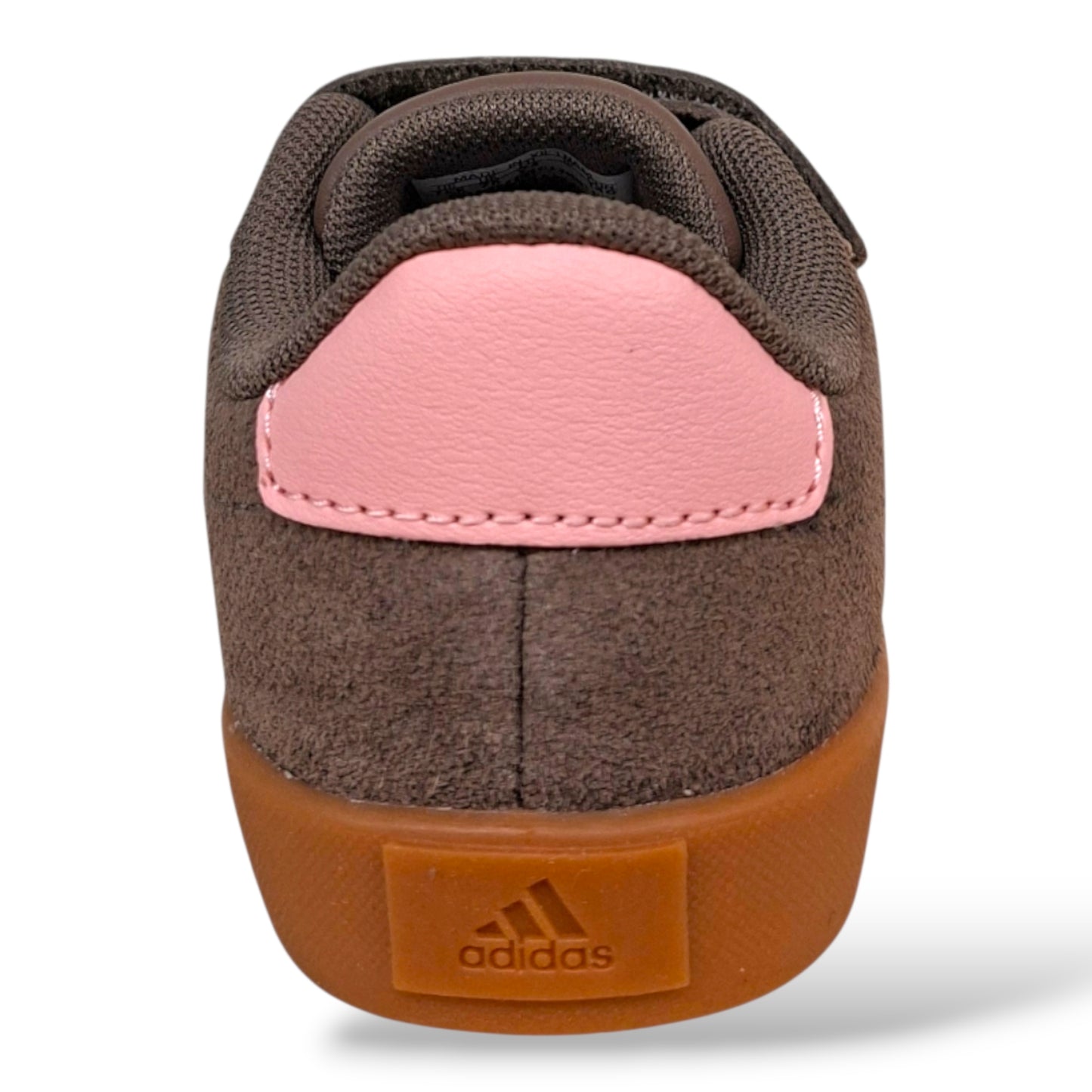 adidas-vl-court-sneakers-bambina-marrone-rosa-chiusura-velcro-suola-antiscivolo-scarpetteria-gica-trani
