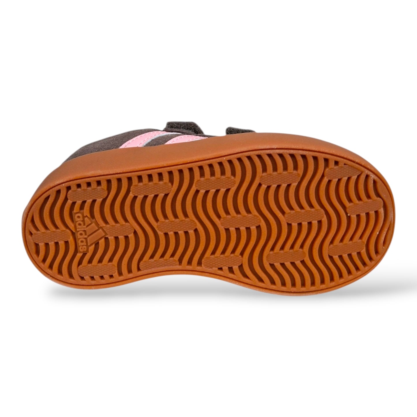 sneakers-femminili-bambina-piccola-adidas-vl-court-marrone-rosa-suede-strappo-scarpetteria-gica-trani
