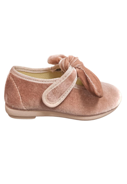 Ballerina bambina Vul-Ladi Candy rosa velluto velcro elegance style