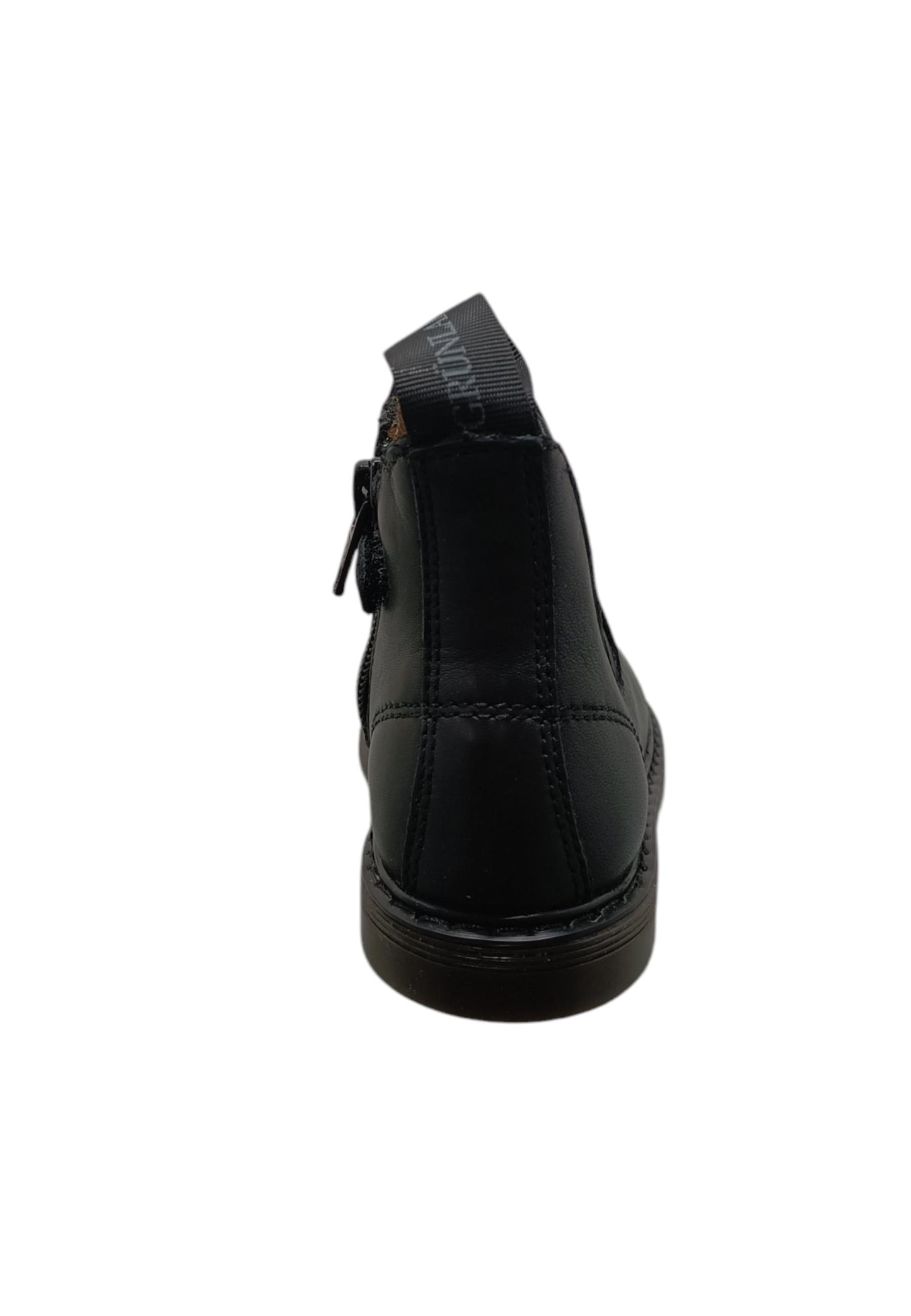 Stivaletti bambino Grunland Junior Nill nero pelle - Anfibi con zip laterale