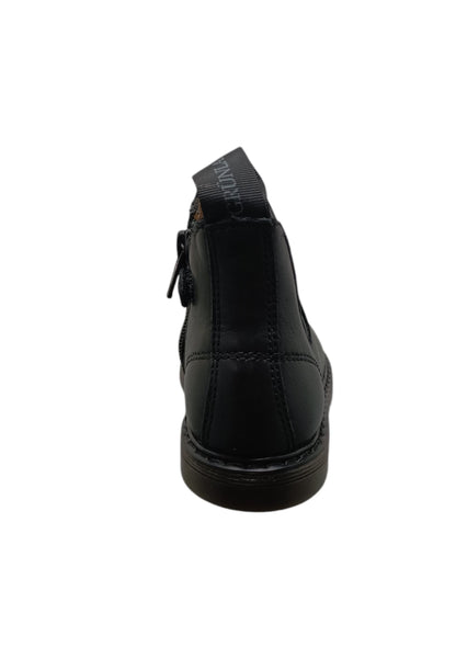 Stivaletti bambino Grunland Junior Nill nero pelle - Anfibi con zip laterale