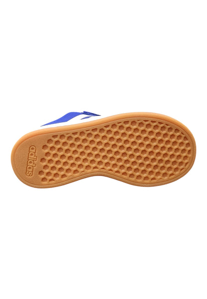 Scarpe sneakers Bambini e ragazzi adidas GRAND COURT  azzurro-bianco laccio elastico e velcro