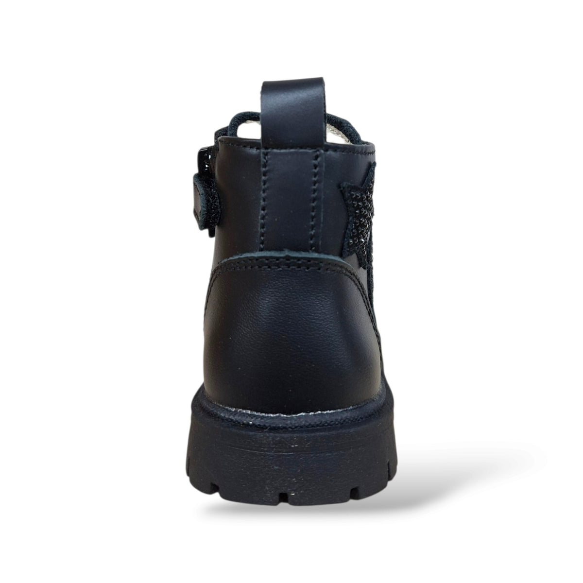 balducci-cita-matr2732-scarpine-anfibio-primi-passi-bambina-nero-stelle-glitter-pelle-zip-laterale-lacci-artigianale-italiano-regalo-nascita-battesimo-compleanno-autunno-inverno-2026-taglie-20-26-scarpetteria-gica-trani
