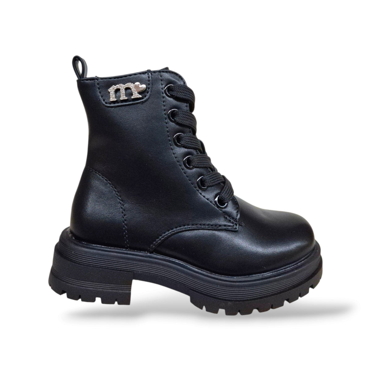 melania-ms65056-anfibio-combat-boot-bambine-ragazze-nero-pelle-totale-monocromatico-zip-laterale-pelle-nera-premium-minimal-rock-autentico-grintoso-essenziale-moda-autunno-inverno-2026-taglie-25-36-scarpetteria-gica-trani
